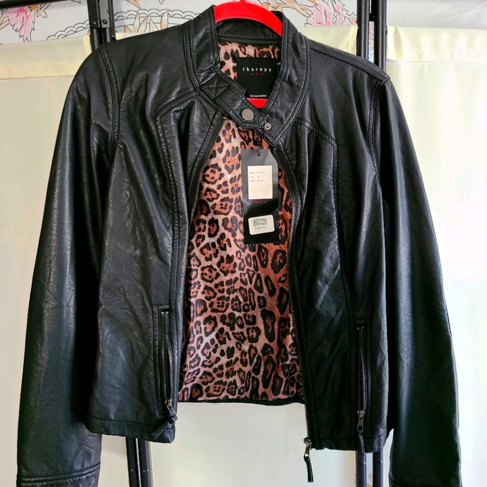 Faux leather jacket